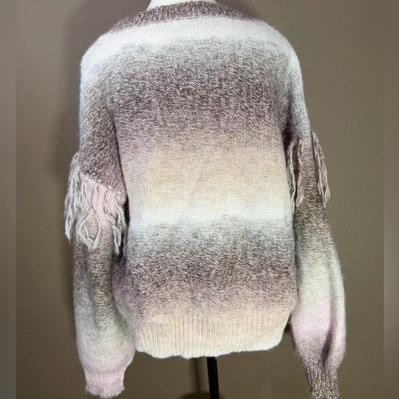 Frye & Co. Ombré Space Dyed Fringe Sweater - Picture 5 of 8